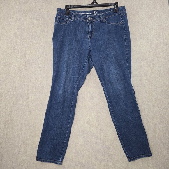 Womens No. 62 Petite Skinny Signature Fit Jeans Size 14 Blue Stretch Denim - Picture 1 of 7